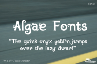 Algae Font: An Elegant Display Typeface for Crafters