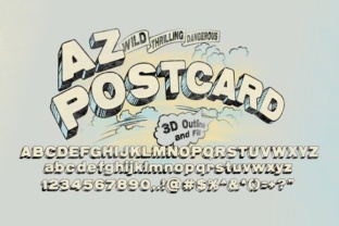 AZ Postcard 3D: A Playful Display Font for Editorial Design