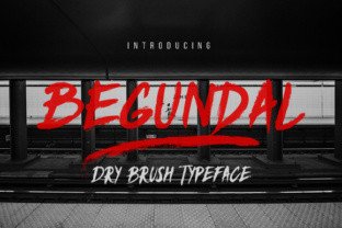 Begundal: A Dry Brush Display Font for Campaigns