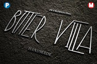 Bitter Villa: A Classy Handmade Font for Editorial Design