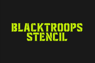 Blacktroops Stencil: A Bold Font for Small Business Branding