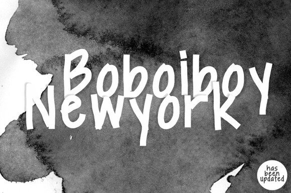 Boboiboy Newyork: A Handwritten Display Font for Marketers