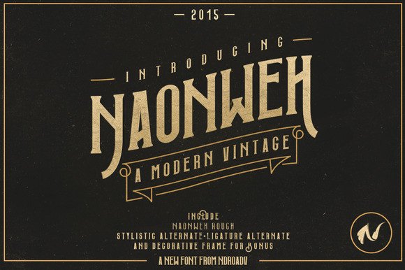 Naonweh: A Vintage Display Font for Small Business Branding