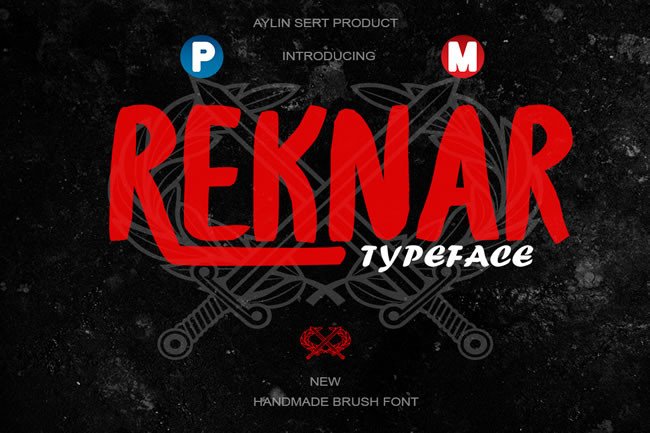 Reknar: A Handmade Brush Font for Crafters