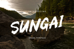 Sungai Brush: A Bold Display Font for Web Design