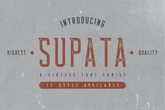 Supata Family: A Vintage Display Font for Web Design