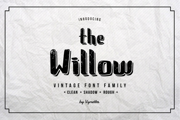 The Willow: A Vintage Display Font for Brand Identity